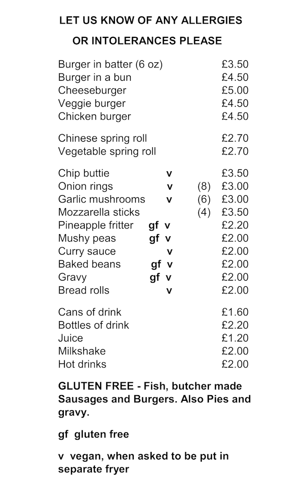 Bacton Fish Shop in Bacton, Norfolk
