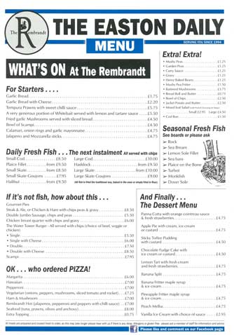 The Rembrandt Restaurant in Easton, Norfolk